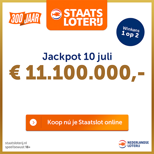 Jackpot + 40 Jubileumprijzen!