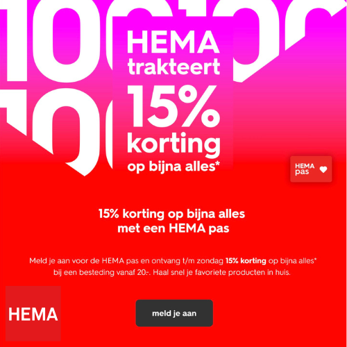 HEMA is 💯 en trakteert!