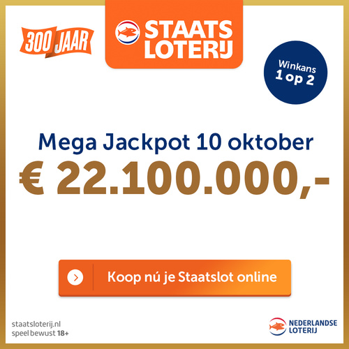 📣 De Jackpot is MEGA-groot!